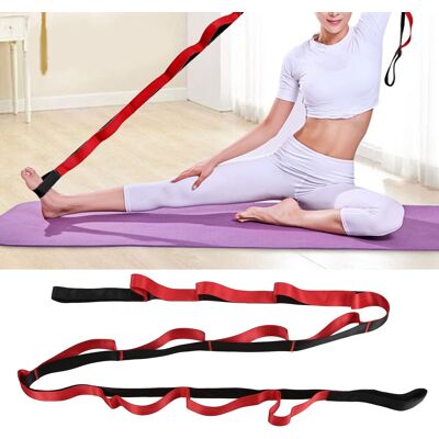 JUTE 12-teiliger Yogagurt, Nylon-stretchgurt Für Outdoor-fitness, Hilft Bei Dehnübungen Für Yoga-positionen Zu Hause, Rot. JUTE 12-teiliger Yogagurt, Nylon-stretchgurt Für Outdoor-fitness, Hilft Bei Dehnübungen Für Yoga-positionen Zu Hause, Rot.