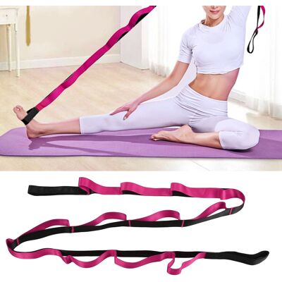 JUTE Yogagurt Mit 12 Segmenten, Nylon-stretchgurt Für Outdoor-fitness, Unterstützt Das Dehnen Von Yoga-positionen Zu Hause, Lila. JUTE Yogagurt Mit 12 Segmenten, Nylon-stretchgurt Für Outdoor-fitness, Unterstützt Das Dehnen Von Yoga-positionen Zu Hause, Lila.