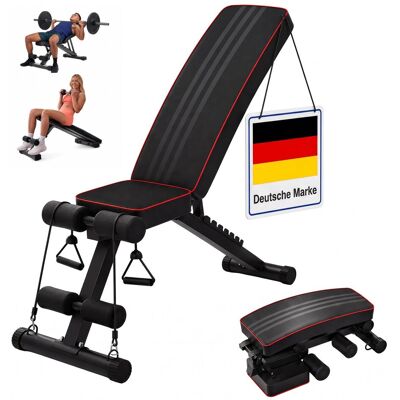 Relaxdays Hantelbank, Bis 150 Kg, Klappbar, Verstellbar, 2 Expander, 4 In 1 Workout, Home Gym Trainingsbank, Schwarz Relaxdays Hantelbank, Bis 150 Kg, Klappbar, Verstellbar, 2 Expander, 4 In 1 Workout, Home Gym Trainingsbank, Schwarz