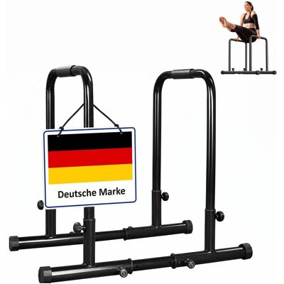 Relaxdays Dip Barren, Bis 150 Kg, Höhenverstellbar, Rutschfeste Griffe, Calisthenics, Dip-station, Stahl, Schwarz Relaxdays Dip Barren, Bis 150 Kg, Höhenverstellbar, Rutschfeste Griffe, Calisthenics, Dip-station, Stahl, Schwarz