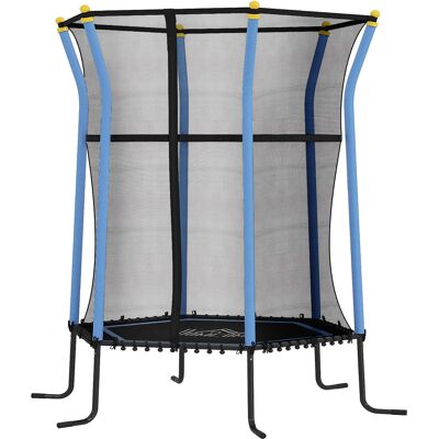 OEM Trampolin Für Kinder, Ø163,5 Cm, Mit Sicherheitsnetz, Gepolstert, Stahl, Belastbar Bis 50 Kg, Schwarz & Blau OEM Trampolin Für Kinder, Ø163,5 Cm, Mit Sicherheitsnetz, Gepolstert, Stahl, Belastbar Bis 50 Kg, Schwarz & Blau