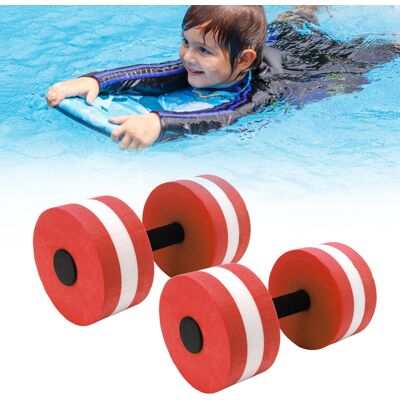 JUTE Set Mit 2 Schwimmenden Eva-schaumstoff-hanteln Für Yoga Und Fitness (männer, Frauen Und Kinder) – Rot JUTE Set Mit 2 Schwimmenden Eva-schaumstoff-hanteln Für Yoga Und Fitness (männer, Frauen Und Kinder) – Rot