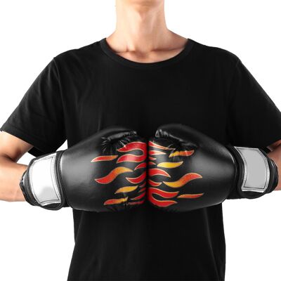 HEAT Paar Strapazierfähige Boxhandschuhe Für Erwachsene, Geeignet Für Sparring, Sandsacktraining Und Boxen, Schwarz HEAT Paar Strapazierfähige Boxhandschuhe Für Erwachsene, Geeignet Für Sparring, Sandsacktraining Und Boxen, Schwarz