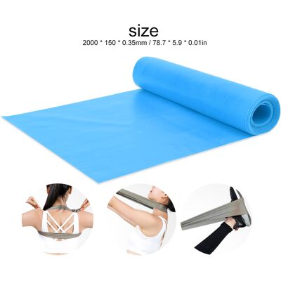 HEAT Sangle Élastique Extensible De 2 M Pour Le Yoga, Bande De Résistance, Accessoire De Fitness Et D'Exercice (bleu Clair) HEAT Sangle Élastique Extensible De 2 M Pour Le Yoga, Bande De Résistance, Accessoire De Fitness Et D'Exercice (bleu Clair)