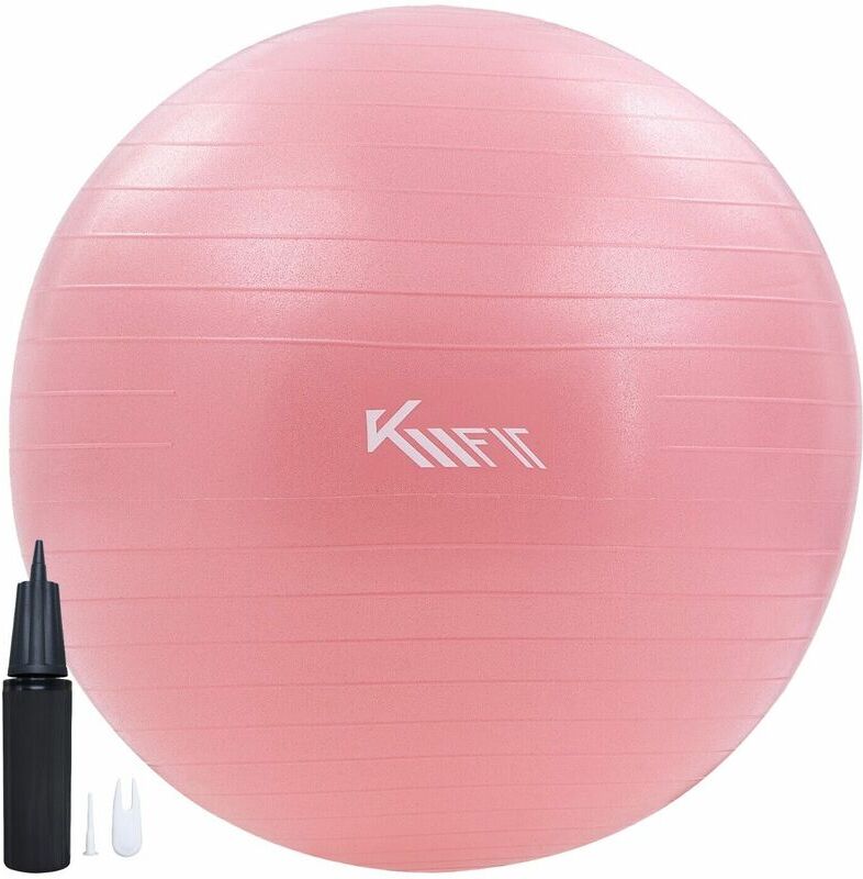 KM-FIT Gymnastikball 55 cm Trainingsball mit Luft-Pumpe Sitzball Büro Anti-Burst Ball für Fitness, Yoga, Gymnastik, Core Training Pezziball Yogaball