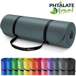 TRESKO Yogamatte Fitnessmatte Gymnastikmatte Pilates 190x100x1,5cm Blau Petrol