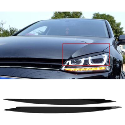 HEAT Paar Scheinwerferblenden Für Golf 7 Gti 2013-2018, Schwarze Zierleiste, 2-teiliges Set, Sportlicher Stil. HEAT Paar Scheinwerferblenden Für Golf 7 Gti 2013-2018, Schwarze Zierleiste, 2-teiliges Set, Sportlicher Stil.