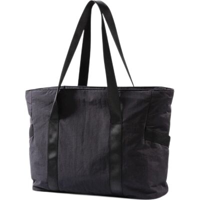 OEM Sac Cabas Zippé Femme - Grand Bandoulière - Ordinateur/voyage/plage - Noir OEM Sac Cabas Zippé Femme - Grand Bandoulière - Ordinateur/voyage/plage - Noir