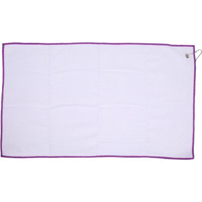 HEAT Serviette De Golf En Microfibre Absorbante Avec Mousqueton, Chiffon De Nettoyage Violet HEAT Serviette De Golf En Microfibre Absorbante Avec Mousqueton, Chiffon De Nettoyage Violet