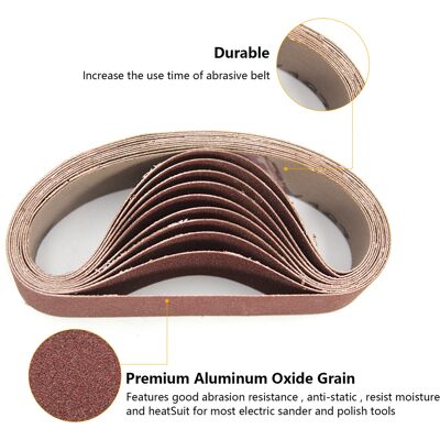 JUTE Packung Mit 10 Mini-elektrobandschleifern, 30 X 330 Mm Aluminiumoxid-schleifband JUTE Packung Mit 10 Mini-elektrobandschleifern, 30 X 330 Mm Aluminiumoxid-schleifband