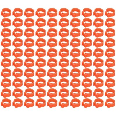 HEAT 100 Taubenbeinringe (8 Mm), Geflügelkennzeichnungsringe, Unmarkiert, Geflügelzubehör, 100er-packung, Orange HEAT 100 Taubenbeinringe (8 Mm), Geflügelkennzeichnungsringe, Unmarkiert, Geflügelzubehör, 100er-packung, Orange