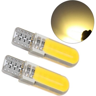 HEAT Packung Mit 10 T10 Cob Doppelseitigen Silikonlampen, Auto-positionsleuchte, Seitenparklicht (gelb) HEAT Packung Mit 10 T10 Cob Doppelseitigen Silikonlampen, Auto-positionsleuchte, Seitenparklicht (gelb)
