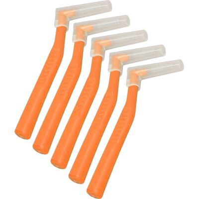 HEAT Packung Mit 5 L-förmigen Interdentalbürsten, Effektive Reinigung, Plaqueentfernung, Kompatibel Mit Kieferorthopädischen Apparaturen, Orange Farbe. HEAT Packung Mit 5 L-förmigen Interdentalbürsten, Effektive Reinigung, Plaqueentfernung, Kompatibel Mit Kieferorthopädischen Apparaturen, Orange Farbe.