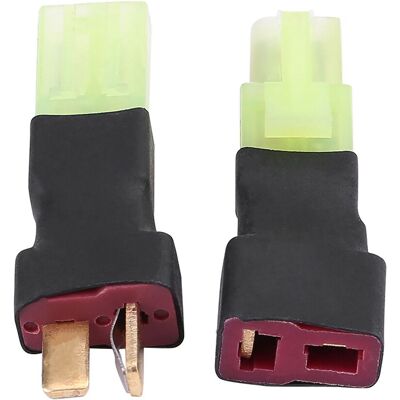 HEAT Lot De 2 Adaptateurs Sans Fil T Mâle/femelle Vers Mini Connecteur Tamiya Femelle/mâle HEAT Lot De 2 Adaptateurs Sans Fil T Mâle/femelle Vers Mini Connecteur Tamiya Femelle/mâle