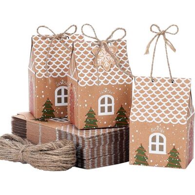 OEM Weihnachtsgeschenkboxen Aus Kraftpapier, Kreative Pralinenschachteln, Geschenktüten Für Mitbringsel, Partydekoration, 50er-packung OEM Weihnachtsgeschenkboxen Aus Kraftpapier, Kreative Pralinenschachteln, Geschenktüten Für Mitbringsel, Partydekoration, 50er-packung