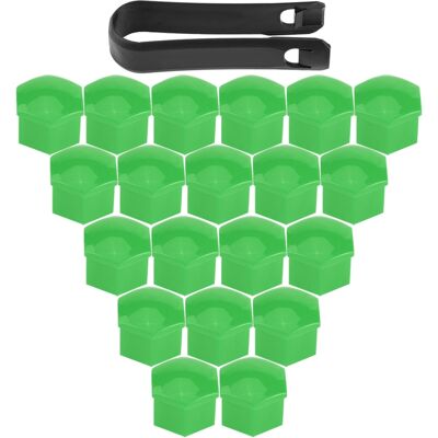 HEAT 20 Grüne Radmutternschutzkappen Aus Kunststoff, Universelle Radbolzenkappen, Bolzenabdeckungen, Reifenschutz, 20er-packung HEAT 20 Grüne Radmutternschutzkappen Aus Kunststoff, Universelle Radbolzenkappen, Bolzenabdeckungen, Reifenschutz, 20er-packung