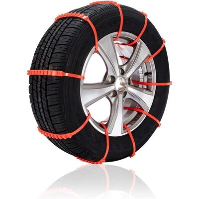 OEM Schneeketten Für Autos – Rutschfeste Gurte – Sicheres Fahren Im Winter – Universelle Passform – 10 Stück – Orange OEM Schneeketten Für Autos – Rutschfeste Gurte – Sicheres Fahren Im Winter – Universelle Passform – 10 Stück – Orange