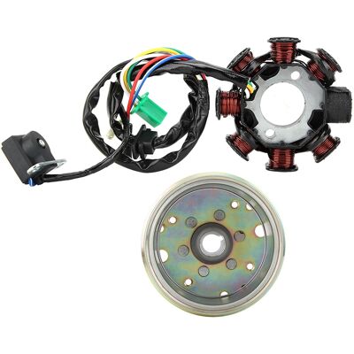 JUTE Gy6 125-150 Cm³ 8-polige Zündspule Mit Magnet Und Stator/rotor Für Roller, Skateboards Und Quads. JUTE Gy6 125-150 Cm³ 8-polige Zündspule Mit Magnet Und Stator/rotor Für Roller, Skateboards Und Quads.