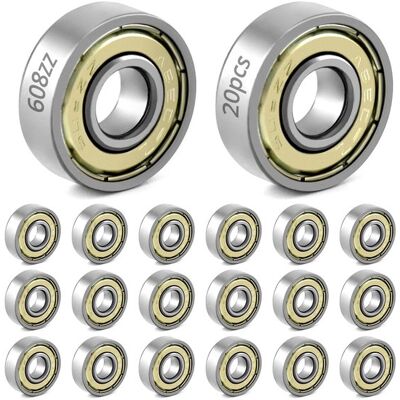 OEM 20 Stück 608zz Kugellager Doppelt Abgedichtete Miniatur Rillenkugellager Aus Metall Für Skateboards, Scooter Und Inlineskates 8 Mm X 22 Mm X 7 Mm OEM 20 Stück 608zz Kugellager Doppelt Abgedichtete Miniatur Rillenkugellager Aus Metall Für Skateboards, Scooter Und Inlineskates 8 Mm X 22 Mm X 7 Mm