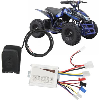 JUTE Bürstenbehafteter Geschwindigkeitsregler Und Fußgaspedal Für 24v 500w Motoren Für Elektrofahrräder Und -roller JUTE Bürstenbehafteter Geschwindigkeitsregler Und Fußgaspedal Für 24v 500w Motoren Für Elektrofahrräder Und -roller