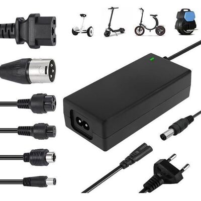 OEM 42v/36v 2a Universal-akkuladegerät Für Elektroroller Und Balance-scooter, Mit 6 Anschlüssen OEM 42v/36v 2a Universal-akkuladegerät Für Elektroroller Und Balance-scooter, Mit 6 Anschlüssen