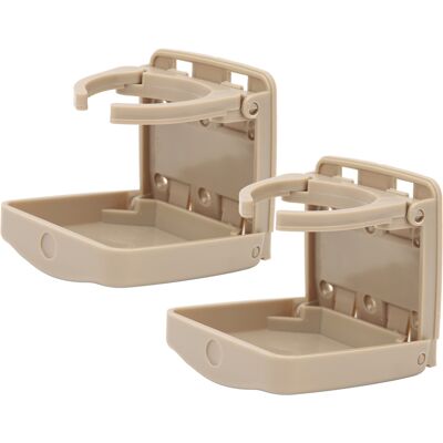 HEAT 2 Stück Faltbare Auto-getränkehalter Für Fahrzeugtüren Mit Schrauben Für Marine-suvs, Vans, Boote, Beige (hf‑pab) HEAT 2 Stück Faltbare Auto-getränkehalter Für Fahrzeugtüren Mit Schrauben Für Marine-suvs, Vans, Boote, Beige (hf‑pab)