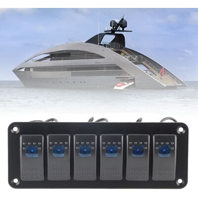JUTE Kombinationsbedienfeld Für Wohnmobile, Boote Und Yachten, 6-positionen-bedienfeld, Blau JUTE Kombinationsbedienfeld Für Wohnmobile, Boote Und Yachten, 6-positionen-bedienfeld, Blau