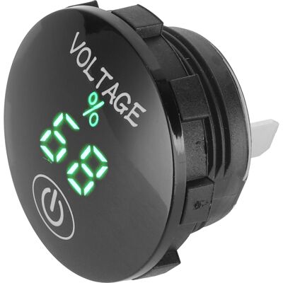 HEAT 12v-24v Dc Led-voltmeter Mit Touch-taste, Schwarz, Universal Für Autos, Lkws, Motorräder, Boote, Quads, Wohnmobile Und Traktoren HEAT 12v-24v Dc Led-voltmeter Mit Touch-taste, Schwarz, Universal Für Autos, Lkws, Motorräder, Boote, Quads, Wohnmobile Und Traktoren