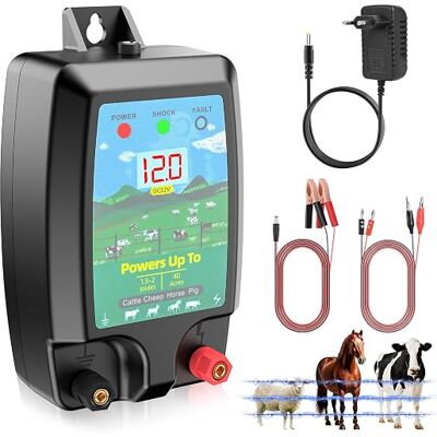 OEM 10 Km Langer Elektrozaun Für Tiere, Leistungsstarkes 2-j-elektrozaungerät Mit Lcd-bildschirm, Wasserdichter Hochleistungs-elektrozaun Für Bauernhof, Garten Und Weide OEM 10 Km Langer Elektrozaun Für Tiere, Leistungsstarkes 2-j-elektrozaungerät Mit Lcd-bildschirm, Wasserdichter Hochleistungs-elektrozaun Für Bauernhof, Garten Und Weide