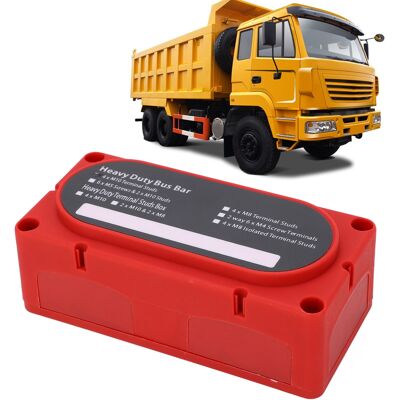 JUTE Robuster, Roter 4-wege-elektroverteilerkasten Für Wohnmobile, Boote Und Yachten, 48 V Dc, 300 A, M104 JUTE Robuster, Roter 4-wege-elektroverteilerkasten Für Wohnmobile, Boote Und Yachten, 48 V Dc, 300 A, M104