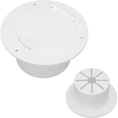HEAT Wasserdichte Anschlussdose Mit Rundem Deckel, Uv-beständiges Zubehör Für Boote, Yachten Und Wohnmobile, Weiß. HEAT Wasserdichte Anschlussdose Mit Rundem Deckel, Uv-beständiges Zubehör Für Boote, Yachten Und Wohnmobile, Weiß.