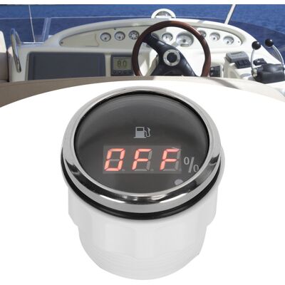 HEAT 2-zoll-kraftstoffstandanzeige Mit Led-digitalanzeige Und Intelligenter Roter Warnleuchte Für Boote Und Autos (american Standards, Schwarz) HEAT 2-zoll-kraftstoffstandanzeige Mit Led-digitalanzeige Und Intelligenter Roter Warnleuchte Für Boote Und Autos (american Standards, Schwarz)