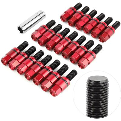 HEAT M14x1,5mm Verstärkte Radschraube Aus Aluminiumlegierung, 20er-packung, Kompatibel Mit Porsche 718 Boxster (982) Und 911 Carrera, Roter Gewindeschaft. HEAT M14x1,5mm Verstärkte Radschraube Aus Aluminiumlegierung, 20er-packung, Kompatibel Mit Porsche 718 Boxster (982) Und 911 Carrera, Roter Gewindeschaft.