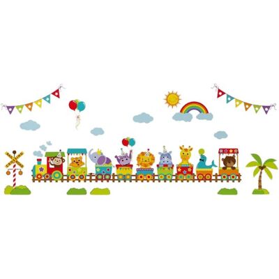 OEM Wandtattoos: Weiße Wolken, Regenbogen, Tiere, Zug – Wandtattoos: Safari-elefant, Giraffe, Löwe – Wandtattoos Für Kinderzimmer, Schlafzimmer OEM Wandtattoos: Weiße Wolken, Regenbogen, Tiere, Zug – Wandtattoos: Safari-elefant, Giraffe, Löwe – Wandtattoos Für Kinderzimmer, Schlafzimmer