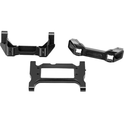 HEAT Pare-chocs Avant Et Arrière En Métal, En Alliage D'Aluminium, Pour Voiture Rc Traxxas Trx4, Avec Support De Servo, Noir. HEAT Pare-chocs Avant Et Arrière En Métal, En Alliage D'Aluminium, Pour Voiture Rc Traxxas Trx4, Avec Support De Servo, Noir.