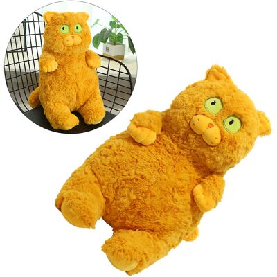 JUTE Niedliche Blaue Plüschkatze, Kuscheltier Für Babys, Kissen, Geburtstagsgeschenk, Blaue Katze Mit Großen Augen - Braun JUTE Niedliche Blaue Plüschkatze, Kuscheltier Für Babys, Kissen, Geburtstagsgeschenk, Blaue Katze Mit Großen Augen - Braun