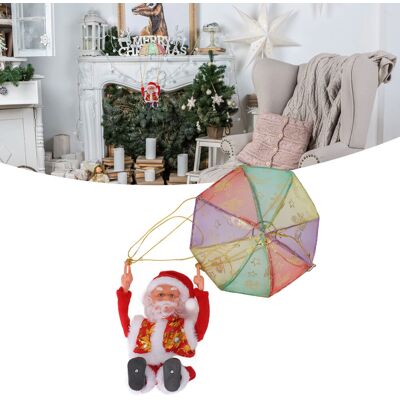 JUTE Ein Kreativer, Elektrischer Musikfallschirm, Der An Der Decke Befestigt Ist Und Den Weihnachtsmann Beim Purzelbaumschlagen Und Tanzen Zeigt Weihnachtsdekorationen Und Geschenke Mit Musik Und Purzelbäu JUTE Ein Kreativer, Elektrischer Musikfallschirm, Der An Der Decke Befestigt Ist Und Den Weihnachtsmann Beim Purzelbaumschlagen Und Tanzen Zeigt Weihnachtsdekorationen Und Geschenke Mit Musik Und Purzelbäu