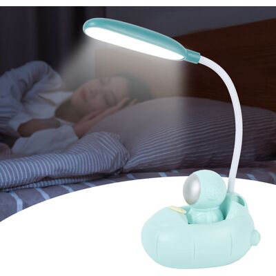 JUTE Nachttischlampe Im Astronauten-stil Mit Led-technologie, Die Die Augen Beim Lernen Und Lesen Schützt, Mit Stifthalter Und Usb-ladefunktion. JUTE Nachttischlampe Im Astronauten-stil Mit Led-technologie, Die Die Augen Beim Lernen Und Lesen Schützt, Mit Stifthalter Und Usb-ladefunktion.