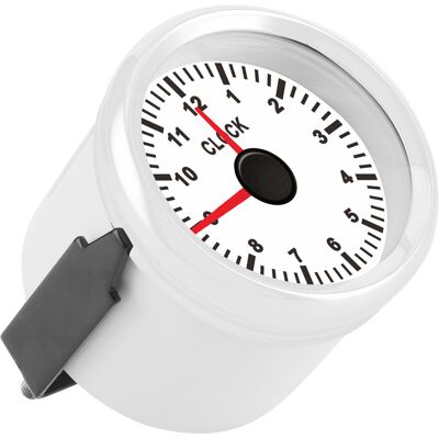 HEAT Universeller 2-in-1-betriebsstundenzähler (0–12 Stunden), Rote Hintergrundbeleuchtung, 12 V/24 V, Weißes Zifferblatt, Für Auto, Boot, Yacht, Motorrad HEAT Universeller 2-in-1-betriebsstundenzähler (0–12 Stunden), Rote Hintergrundbeleuchtung, 12 V/24 V, Weißes Zifferblatt, Für Auto, Boot, Yacht, Motorrad