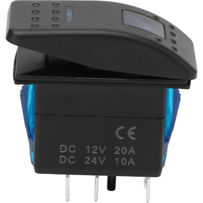 HEAT Wasserdichter 5-poliger Kippschalter, Einpolig, Zweifach Betätigbar, Mit Blauer Led-hintergrundbeleuchtung, Für 12-24v Boote, Suvs Und Lkws. HEAT Wasserdichter 5-poliger Kippschalter, Einpolig, Zweifach Betätigbar, Mit Blauer Led-hintergrundbeleuchtung, Für 12-24v Boote, Suvs Und Lkws.