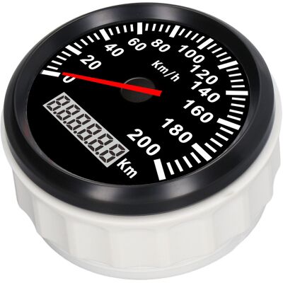 HEAT 85-mm-ip67-wasserdichter Geschwindigkeitsmesser Mit Roter Hintergrundbeleuchtung Und Kilometeranzeige Für Boote, Yachten Und Schiffe, 3,35 Zoll HEAT 85-mm-ip67-wasserdichter Geschwindigkeitsmesser Mit Roter Hintergrundbeleuchtung Und Kilometeranzeige Für Boote, Yachten Und Schiffe, 3,35 Zoll