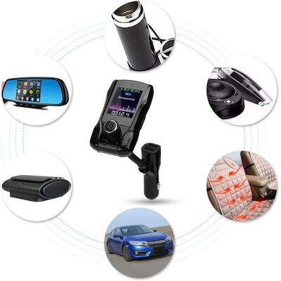 HEAT 1,8-zoll-tft-autoradio Mit 360°-drehung, Mp3-player, Ladegerät, Kabellosem Fm39-bluetooth-sender HEAT 1,8-zoll-tft-autoradio Mit 360°-drehung, Mp3-player, Ladegerät, Kabellosem Fm39-bluetooth-sender