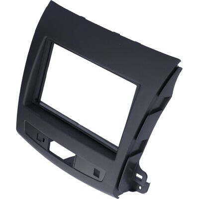 HEAT Einbaurahmen Für 2-din-autoradios Für Mitsubishi Outlander (2008–2012), Unterstützt Navigation Und Dvd-audio, Inklusive Schwarzem Zierleistensatz HEAT Einbaurahmen Für 2-din-autoradios Für Mitsubishi Outlander (2008–2012), Unterstützt Navigation Und Dvd-audio, Inklusive Schwarzem Zierleistensatz