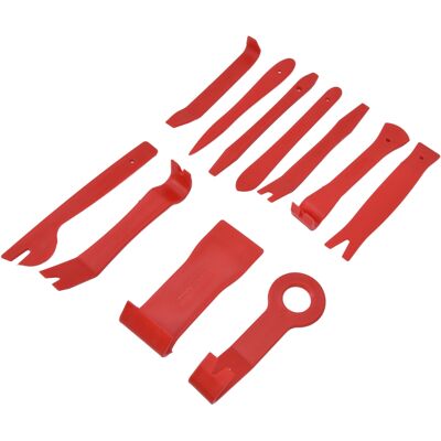 HEAT 11-teiliges Set Auto-verkleidungs-entfernungssets Aus Fiberglas Und Nylon, Autoradio-reparaturset, Audio-radio-ausbau- Und Einbauset, Rot HEAT 11-teiliges Set Auto-verkleidungs-entfernungssets Aus Fiberglas Und Nylon, Autoradio-reparaturset, Audio-radio-ausbau- Und Einbauset, Rot