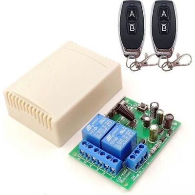 OEM Télécommande Sans Fil Rf 433 Mhz, 220-230-240 V Ca, 10 A, Avec Récepteur Relais 2 Canaux Et 2 Émetteurs Pour Moteur De Rideau Électrique De Porte De Garage Et Éclairage. OEM Télécommande Sans Fil Rf 433 Mhz, 220-230-240 V Ca, 10 A, Avec Récepteur Relais 2 Canaux Et 2 Émetteurs Pour Moteur De Rideau Électrique De Porte De Garage Et Éclairage.