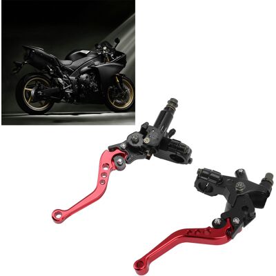 JUTE Motorradzubehör: Brems- Und Kupplungspumpenstange Für Honda, Yamaha, Kawasaki Und Suzuki (wird Als Paar Verkauft, Links Und Rechts), Rot. JUTE Motorradzubehör: Brems- Und Kupplungspumpenstange Für Honda, Yamaha, Kawasaki Und Suzuki (wird Als Paar Verkauft, Links Und Rechts), Rot.