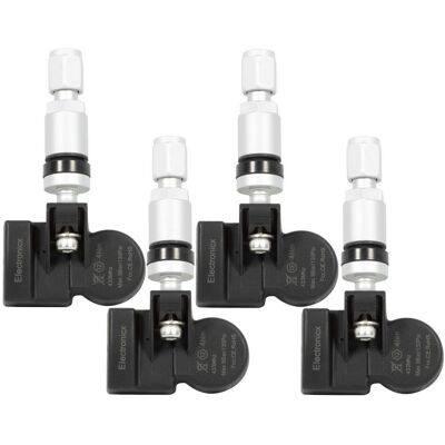 ELECTRONICX 4 Reifendrucksensoren Rdks Sensoren Metallventil Silber Für Faw Besturn B90 Trw 01.2012-06.2019 ELECTRONICX 4 Reifendrucksensoren Rdks Sensoren Metallventil Silber Für Faw Besturn B90 Trw 01.2012-06.2019