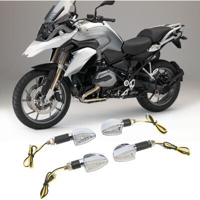 JUTE Motorradblinker (vorne + Hinten) (4er-set) Kompatibel Mit Honda, Yamaha, Suzuki, Kawasaki, Ducati Usw. 1307 JUTE Motorradblinker (vorne + Hinten) (4er-set) Kompatibel Mit Honda, Yamaha, Suzuki, Kawasaki, Ducati Usw. 1307