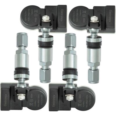 ELECTRONICX 4 Reifendrucksensoren Rdks Sensoren Metallventil Gunmetal Für Suzuki Baleno Ew 09.2015- ELECTRONICX 4 Reifendrucksensoren Rdks Sensoren Metallventil Gunmetal Für Suzuki Baleno Ew 09.2015-