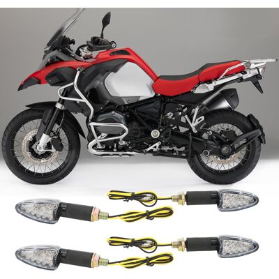 JUTE Motorradblinker (vorne + Hinten) (4er-set), Kompatibel Mit Honda, Yamaha, Suzuki, Kawasaki, Ducati Usw. 1307 Schwarz/ming JUTE Motorradblinker (vorne + Hinten) (4er-set), Kompatibel Mit Honda, Yamaha, Suzuki, Kawasaki, Ducati Usw. 1307 Schwarz/ming